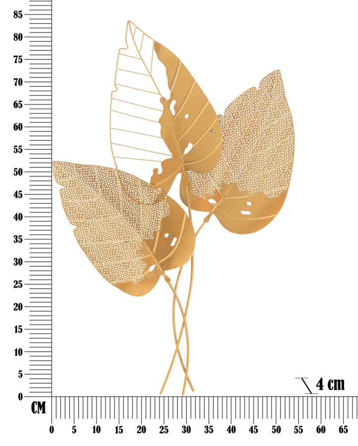 Gold Farbe Blatt Wanddekoration