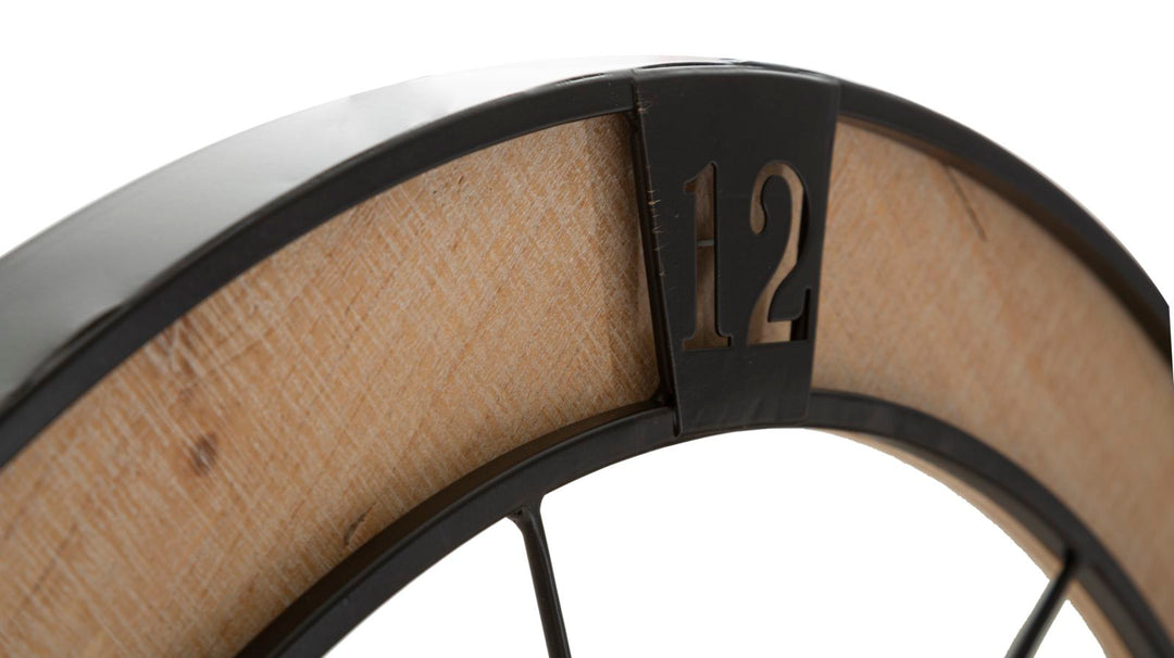 Küssendes Paar Wanduhr aus Metall und Holz