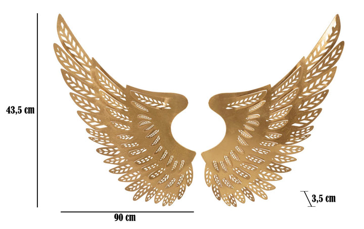 Gold Farbe Metall Engelsflügel Wanddekoration