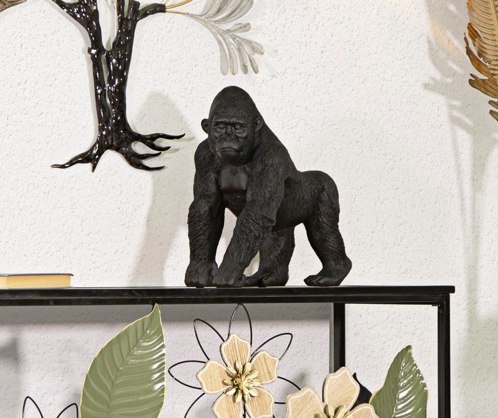 Schwarze Gorillastatue (Moderne Dekoration)