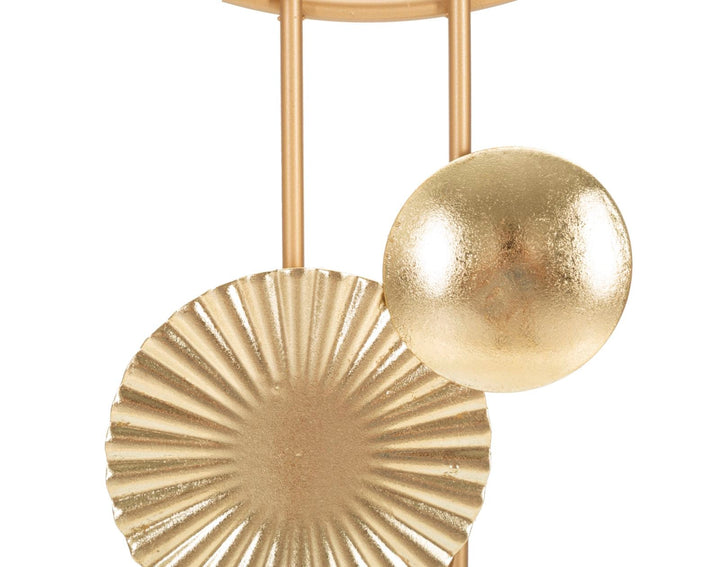 Gold Metall Geometrische Kreise Metallische Wanddekoration