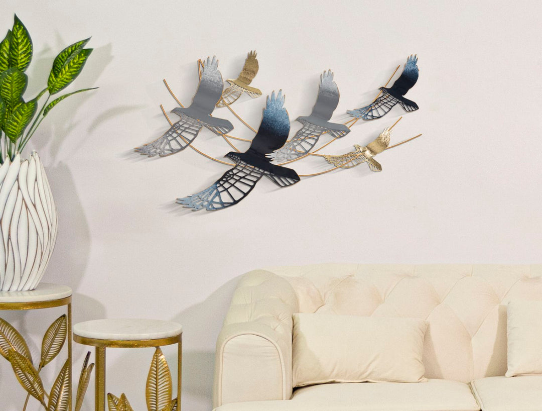 Flying Birds Wanddekoration aus Metall
