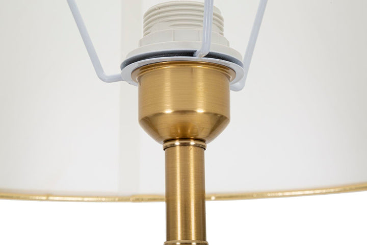 Luxuriöse Stehlampe in Gold und Weiß