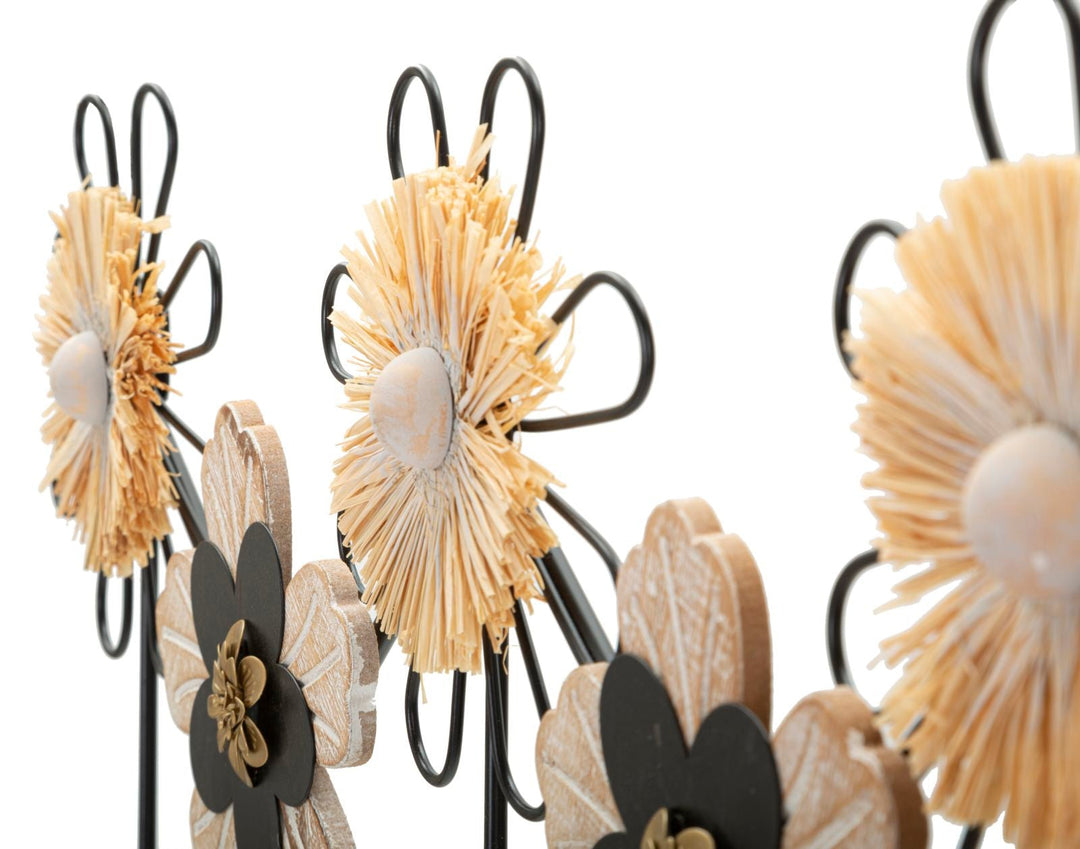 Florale Wandleuchten aus Metall und Holz