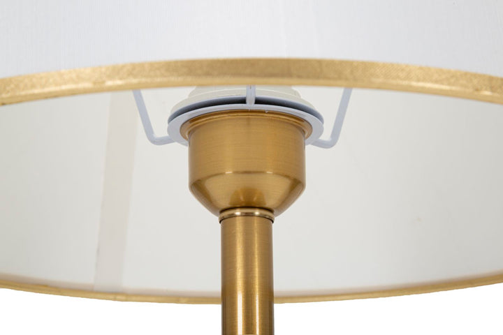 Luxuriöse Tischleuchte in Gold und Weiß