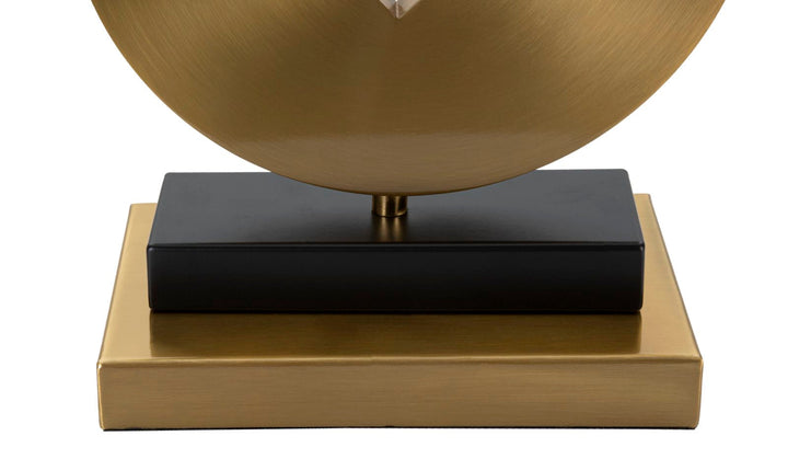Geometrische Tischlampe in Gold und Weiß