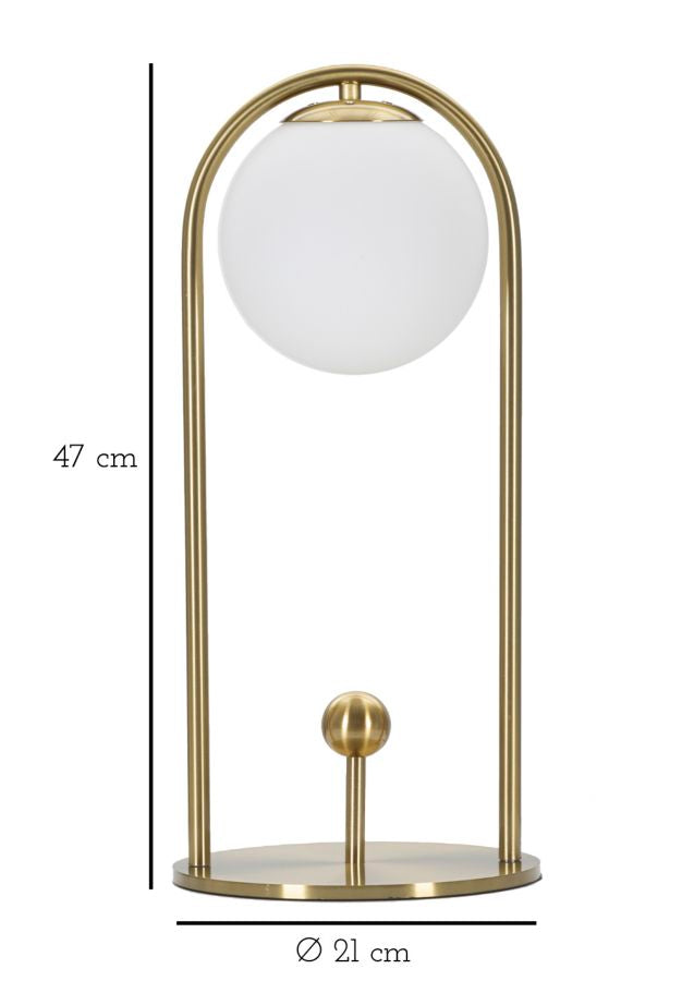 Goldene gewölbte Metall-Tischlampe