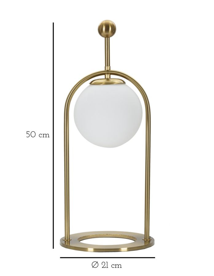 Goldene gewölbte Metall-Tischlampe