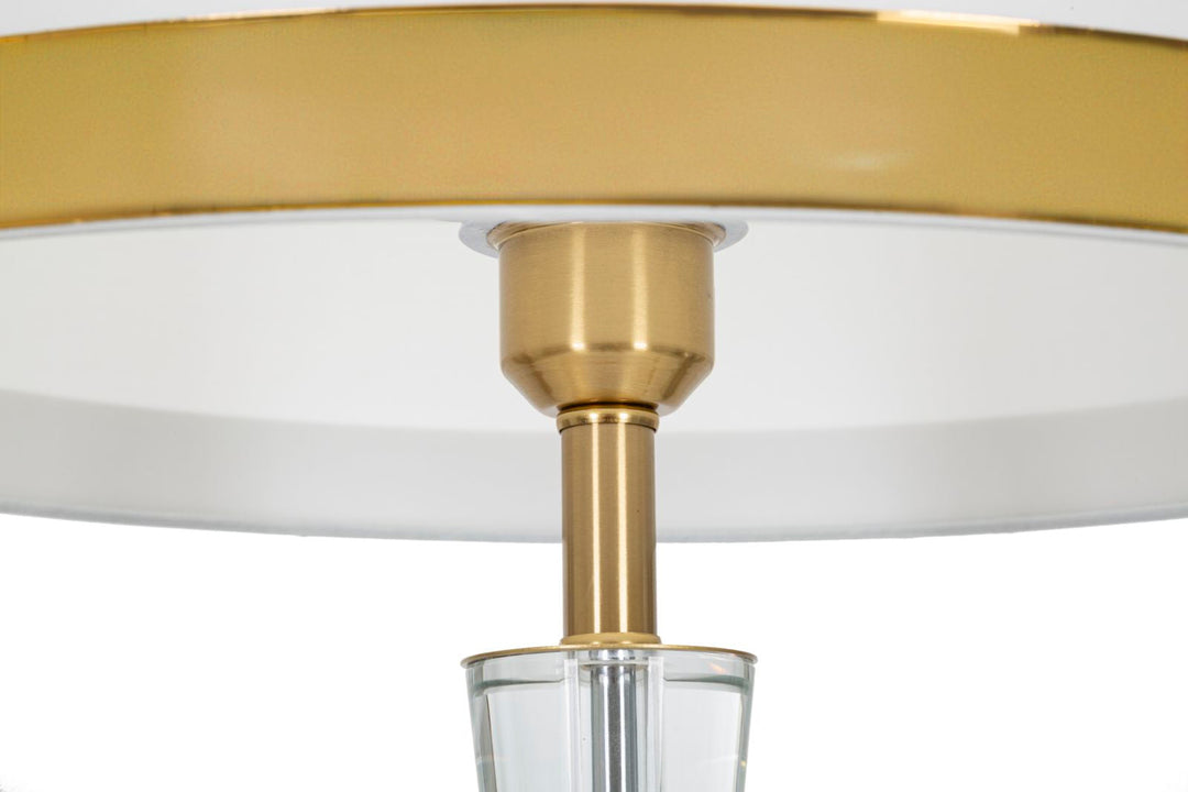 Luxuriöse Stehlampe in Gold und Weiß