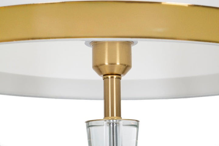 Luxuriöse Stehlampe in Gold und Weiß