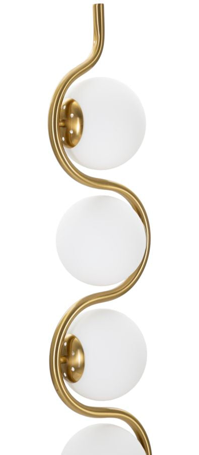 Gold Metall Stehlampe mit 4 Brennern