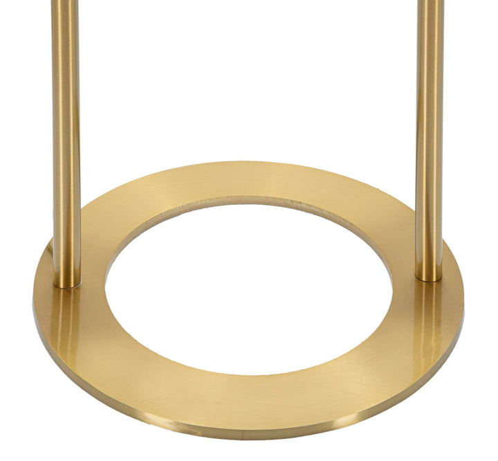 Goldene Stehlampe mit Metallbogen