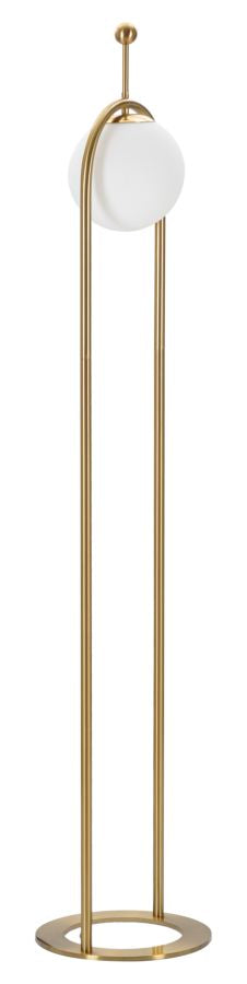 Goldene Stehlampe mit Metallbogen