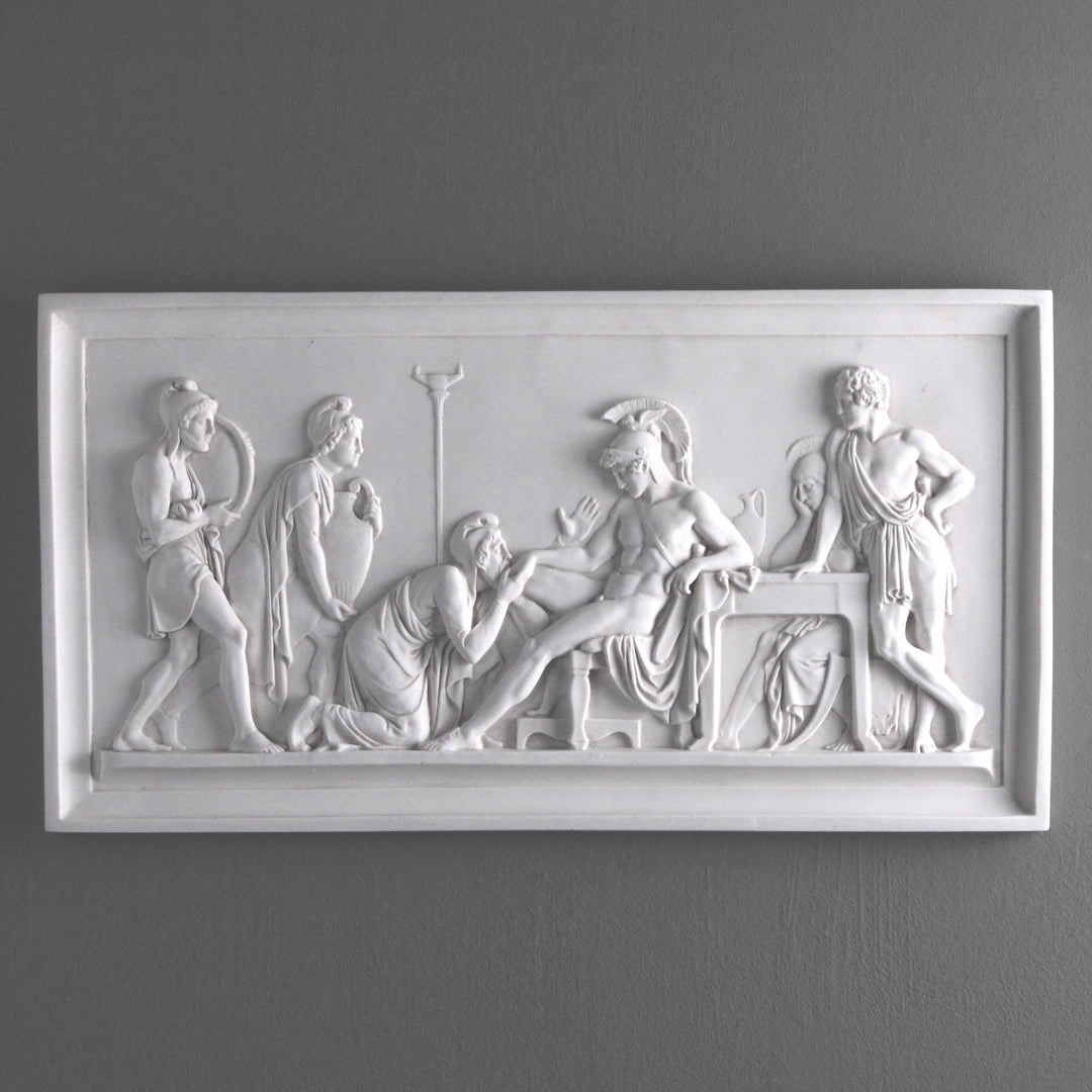Relief Priamos bittet Achilles