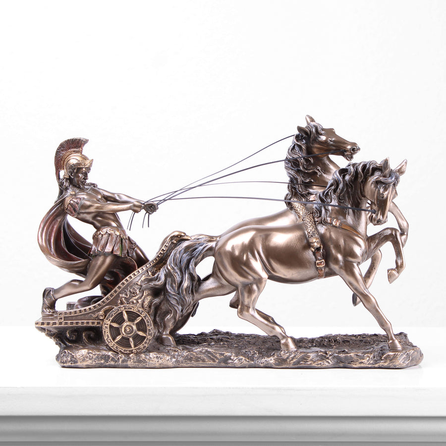 Ben Hur Römischer Streitwagen (Bronzierte Skulptur aus Kunstharz)