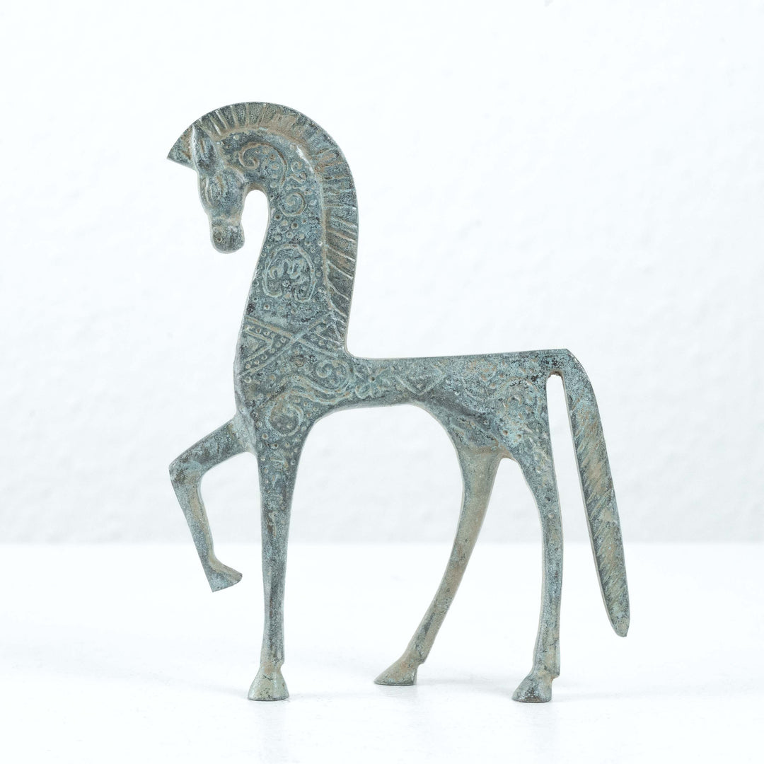 Griechisches Pferd Figur (Bronze, Kleine Statue)
