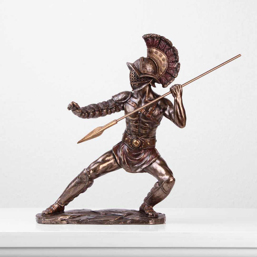 Murmillo Kaempfer Statue (Kaltguss-Bronze Skulptur)