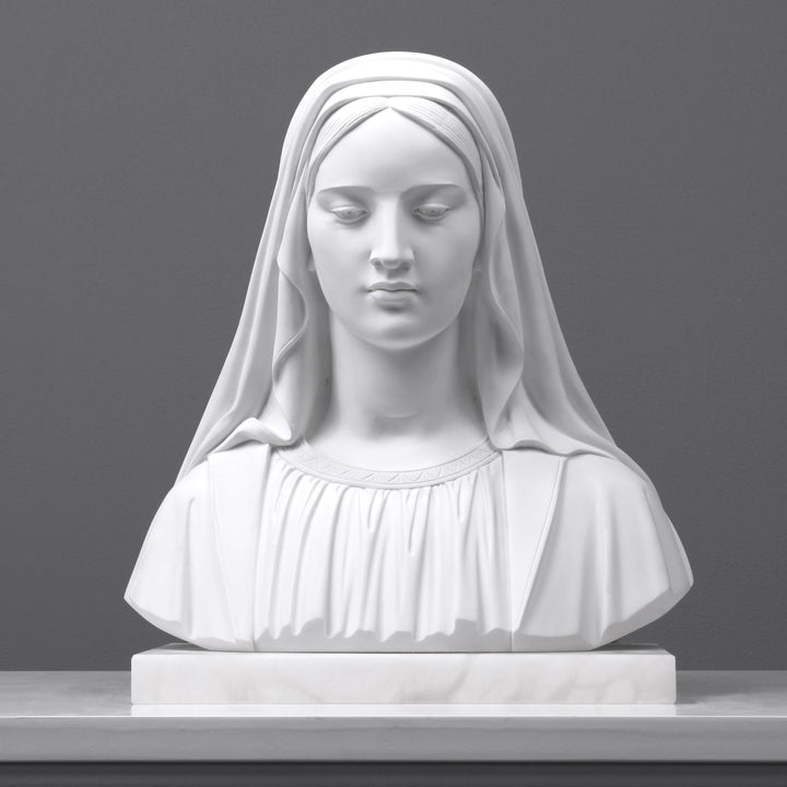 Verschleierte Madonna Büste Skulptur (Groß)