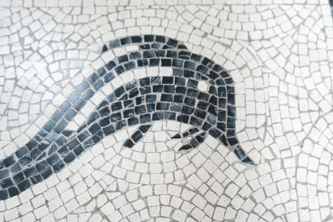 Delphin Marmor-Mosaik