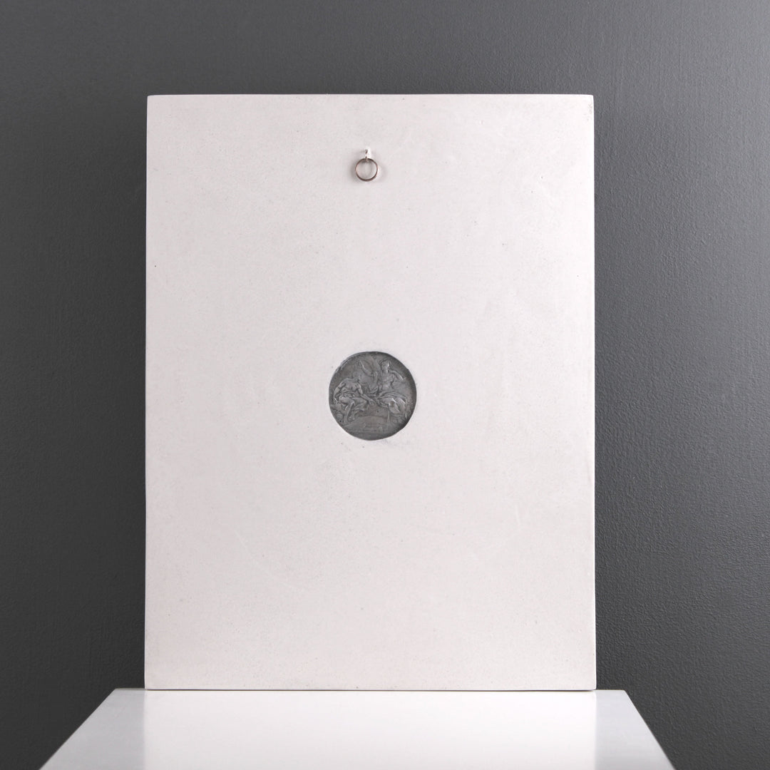 Relief Frauenkopf mit quadratischem Hintergrund (im Paar)