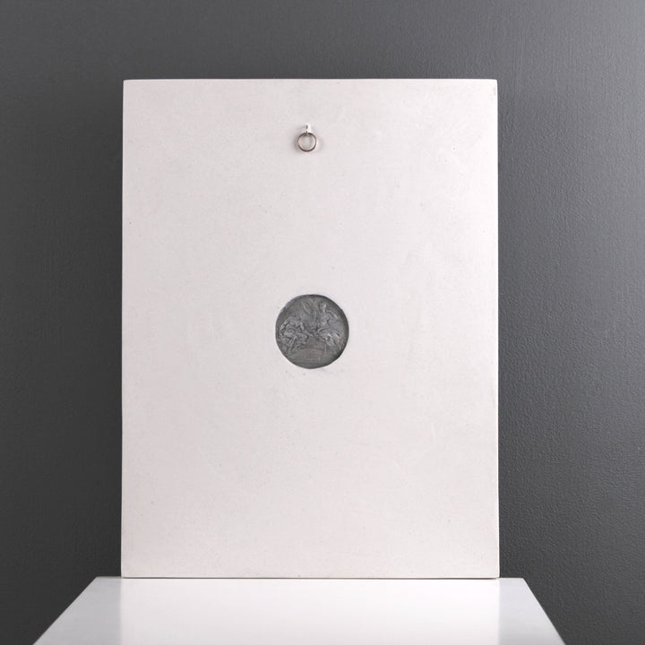 Relief Frauenkopf mit quadratischem Hintergrund (im Paar)