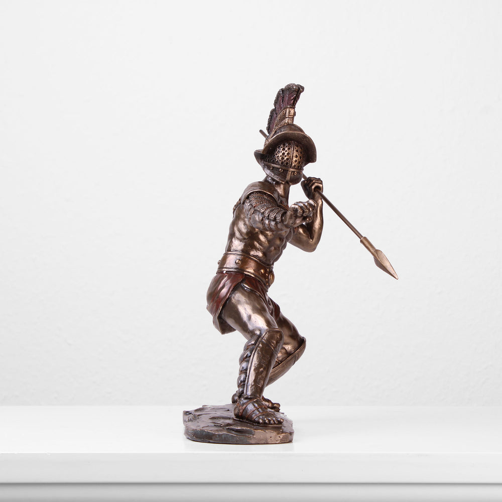 Murmillo Kaempfer Statue (Kaltguss-Bronze Skulptur)