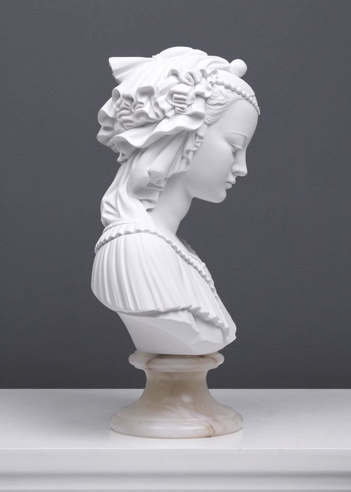 Verschleierte Jungfrau Büste Skulptur (Verschleierte Dame als Madonna di Lippi)