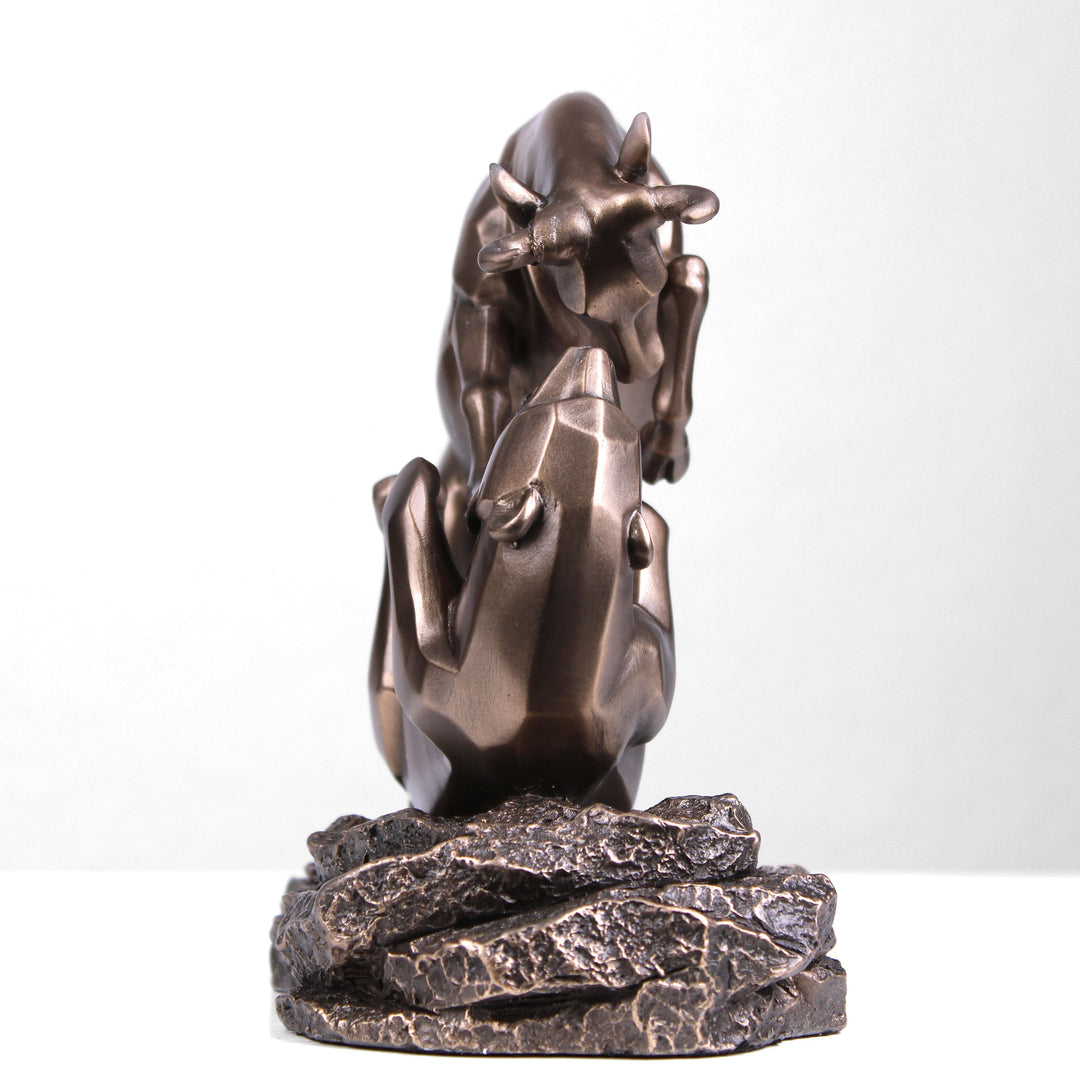 Börsen Stier und Bär (Bronzierte Skulptur aus Kunstharz)