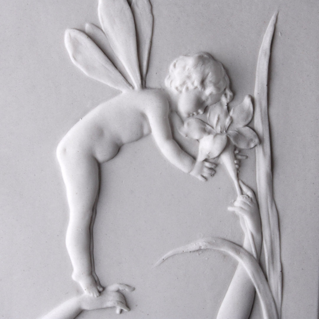 Relief Celestine mit Engel (im Paar)