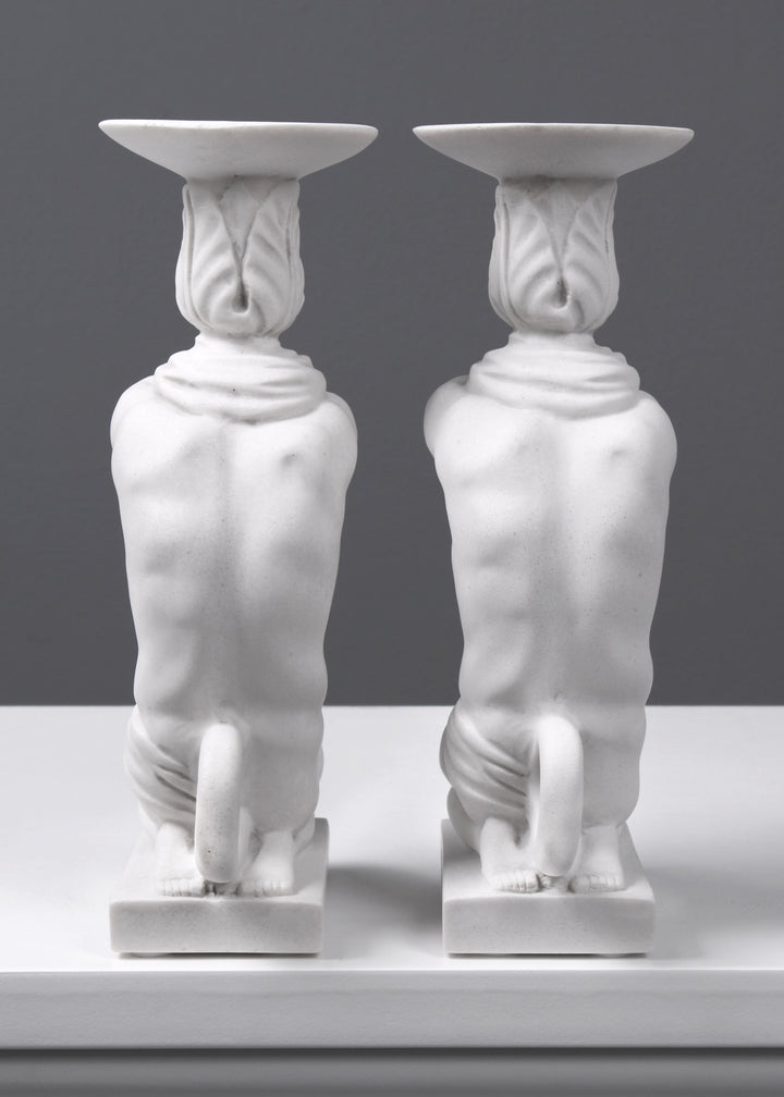 Atlas Kerzenhalter Statue im Paar (Klein)