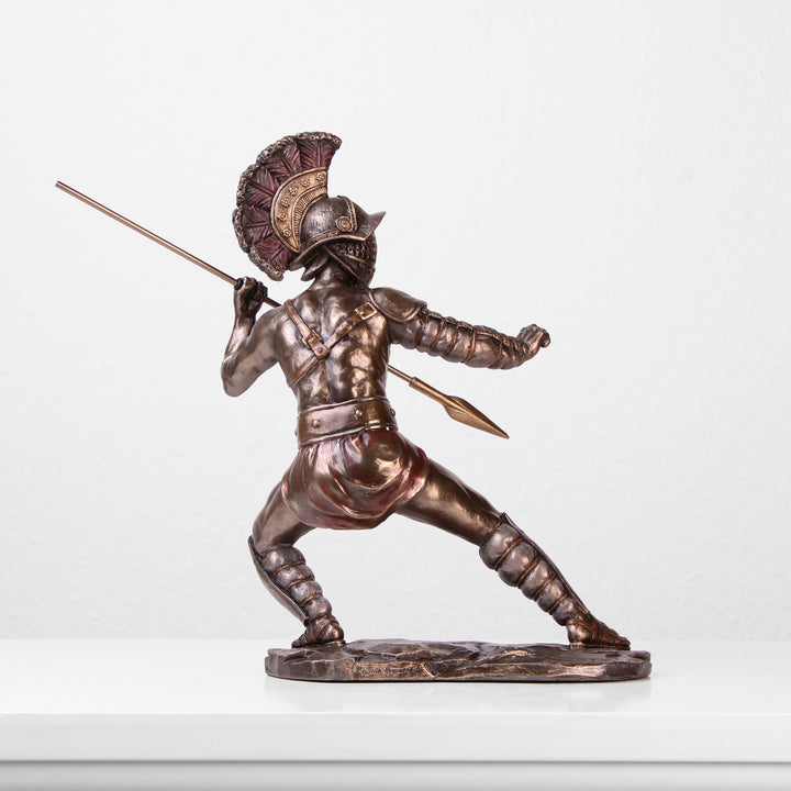 Murmillo Kaempfer Statue (Kaltguss-Bronze Skulptur)