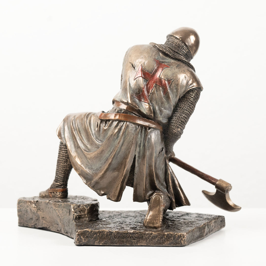 Templerritter mit Axt Statue (Kaltguss-Bronze Skulptur)
