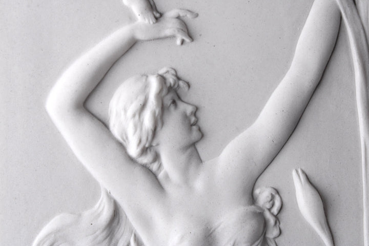 Relief Celestine mit Engel (im Paar)