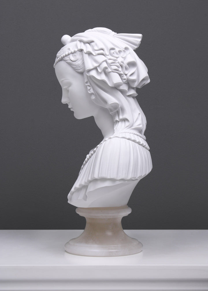 Verschleierte Jungfrau Büste Skulptur (Verschleierte Dame als Madonna di Lippi)