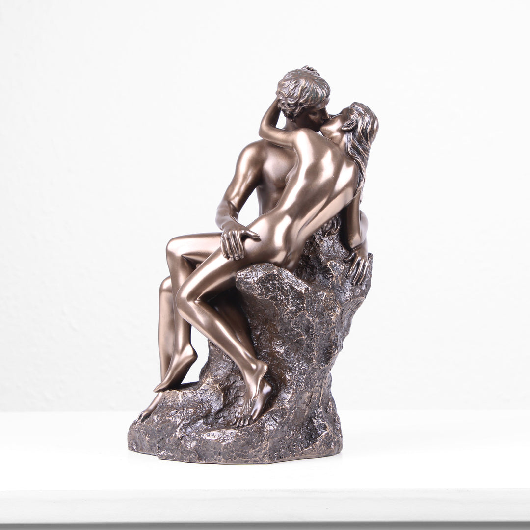 Der Kuss Skulptur von Rodin (Kaltguss-Bronze Statue)