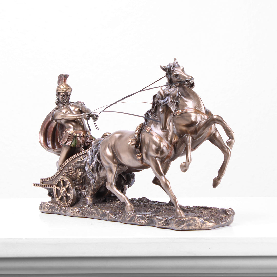 Ben Hur Römischer Streitwagen (Bronzierte Skulptur aus Kunstharz)