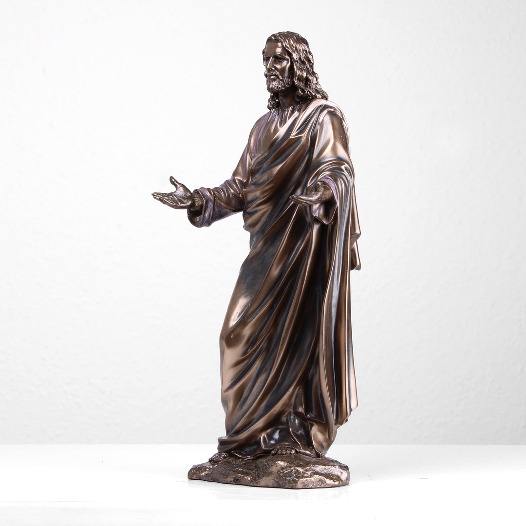 Jesus Christus (Bronzierte Skulptur aus Kunstharz)