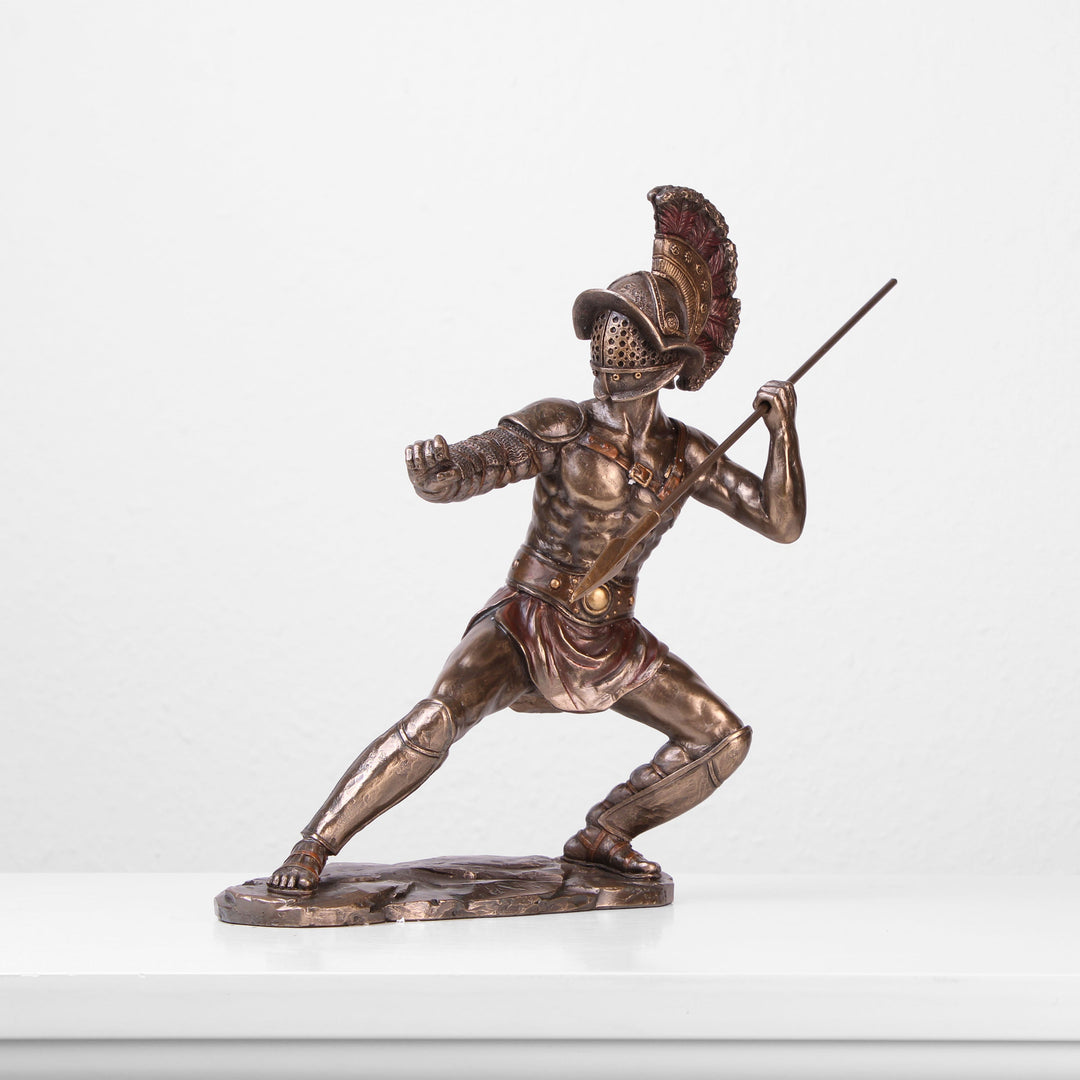 Murmillo Kaempfer Statue (Kaltguss-Bronze Skulptur)