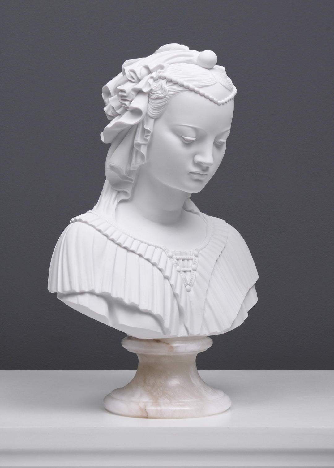 Verschleierte Jungfrau Büste Skulptur (Verschleierte Dame als Madonna di Lippi)
