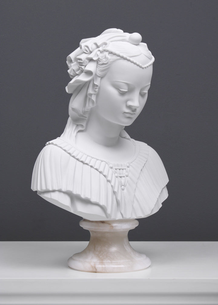 Verschleierte Jungfrau Büste Skulptur (Verschleierte Dame als Madonna di Lippi)