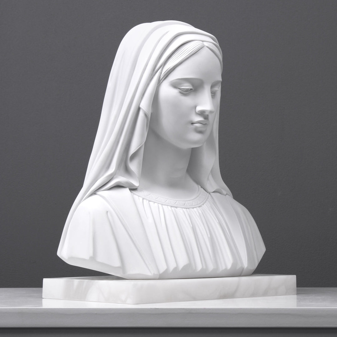 Verschleierte Madonna Büste Skulptur (Groß)