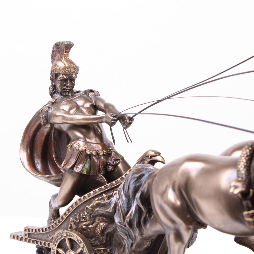 Ben Hur Römischer Streitwagen (Bronzierte Skulptur aus Kunstharz)