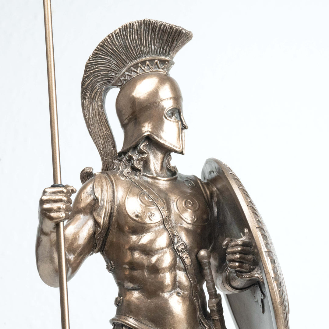 Spartanischer Krieger (Bronzierte Skulptur aus Kunstharz)