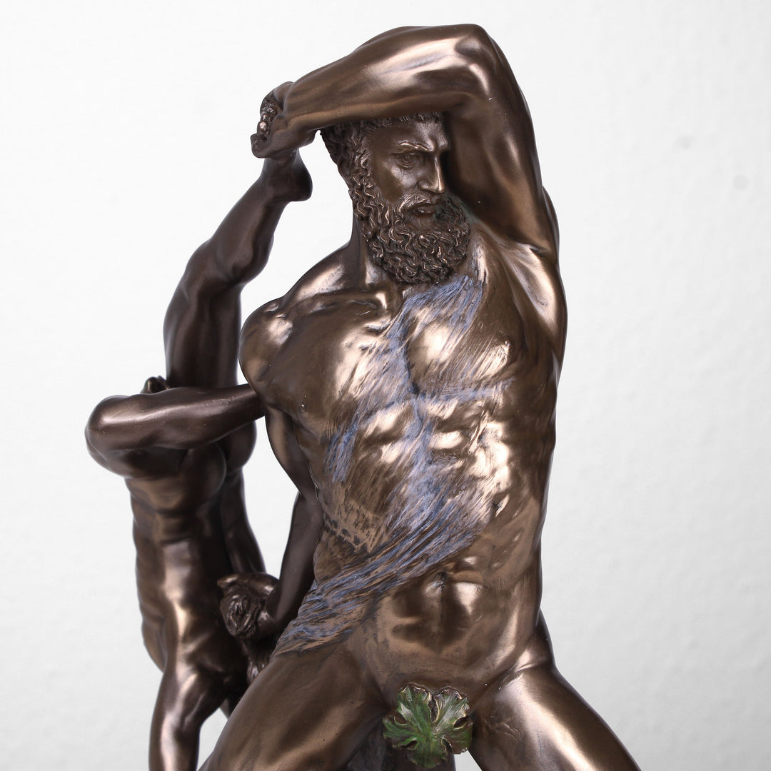 Herkules mit Licha (Bronzierte Skulptur aus Kunstharz)