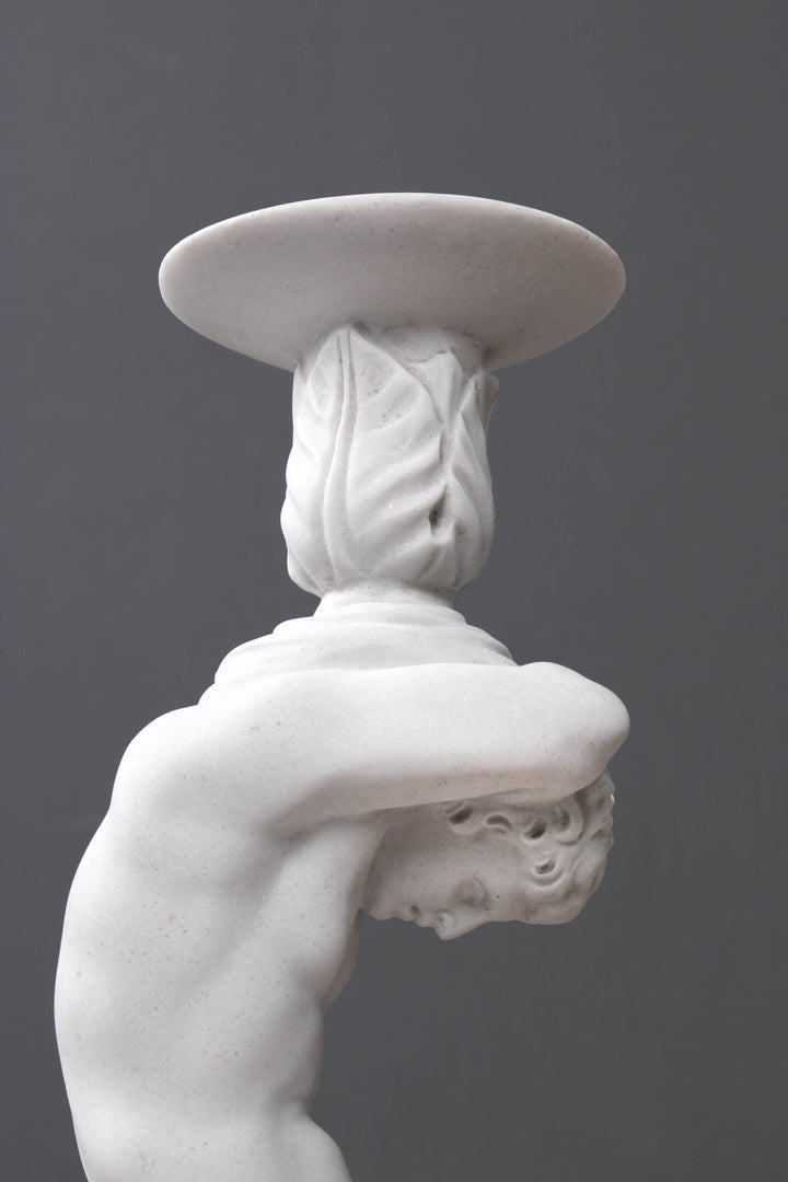 Atlas Kerzenhalter Statue im Paar (Klein)
