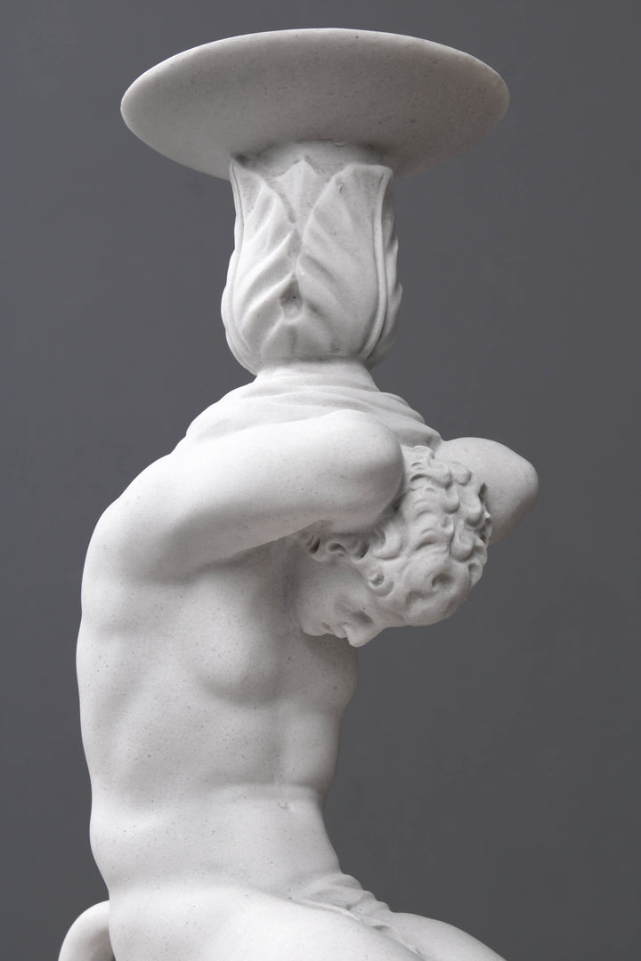 Atlas Kerzenhalter Statue im Paar (Klein)
