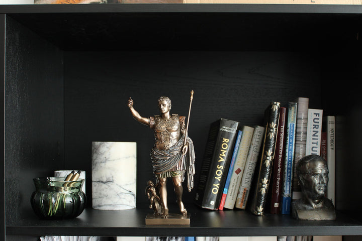 Augustus von Prima Porta (Bronzierte Skulptur aus Kunstharz)