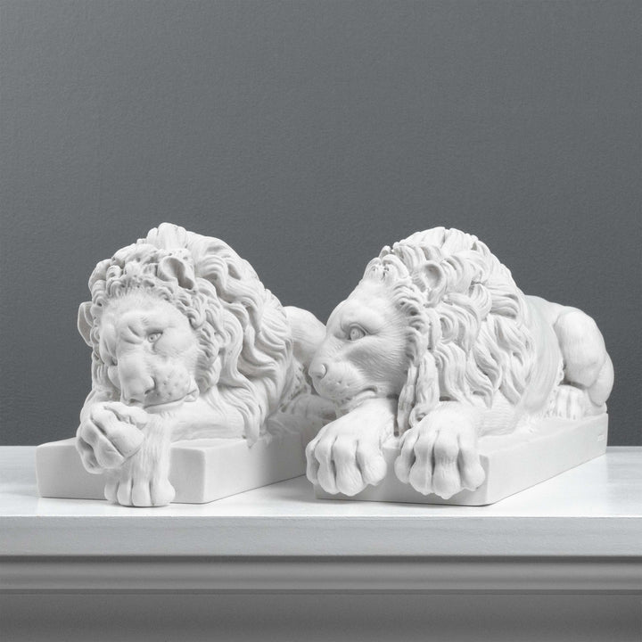 Canova Löwen Statuen im Paar (Klein)