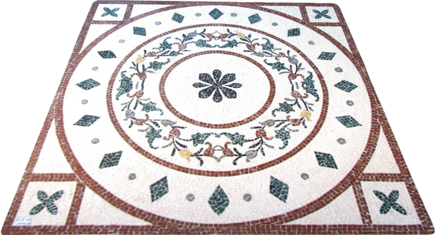 Geometrisches Blumen Marmor-Mosaik