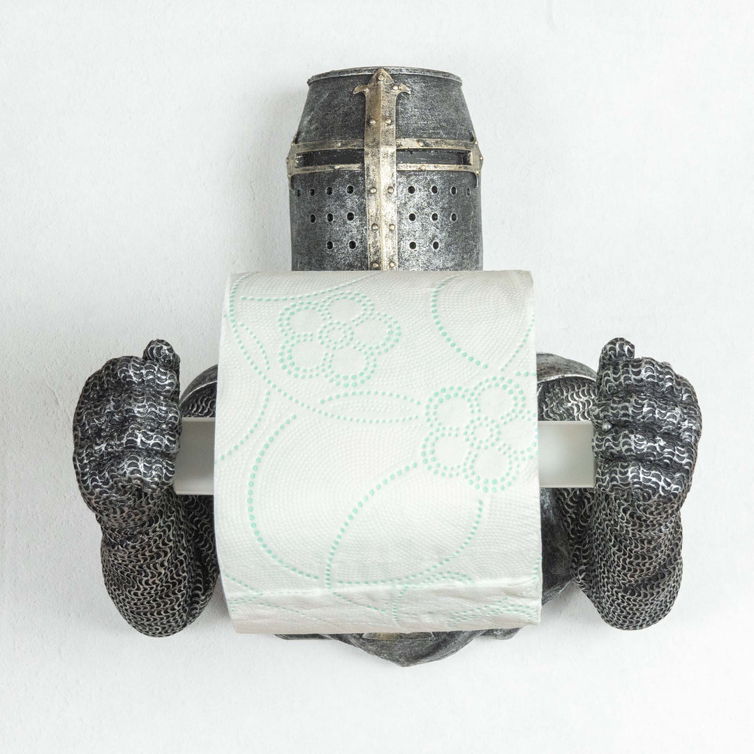 Templerritter Toilettenpapierhalter (Harz Skulptur)
